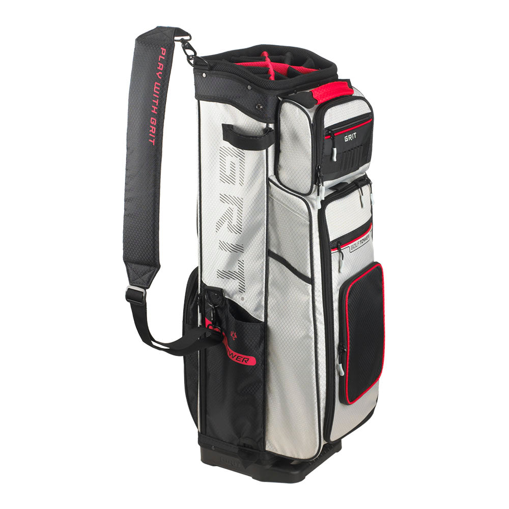 On Core top Golf White/Black/Red Stand Carry Golf Bag